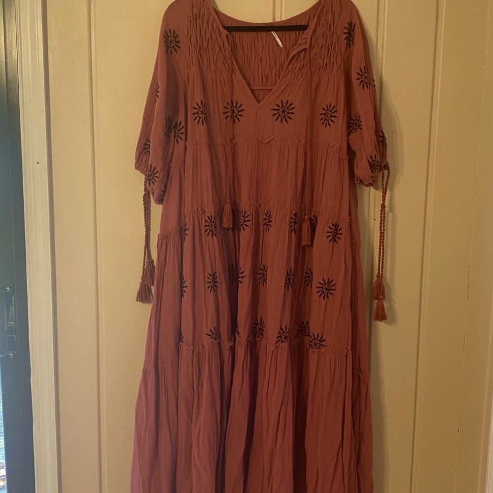 Free People Celestial Skies Midi Dress, Daphne Combo color